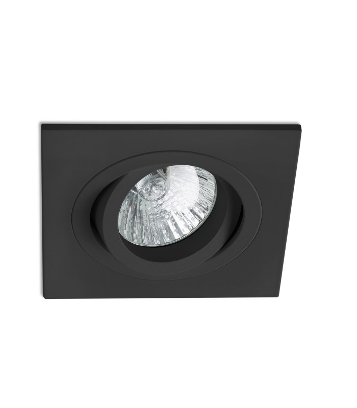 Rad Tiltable Black recessed Downlight Square GU10-1