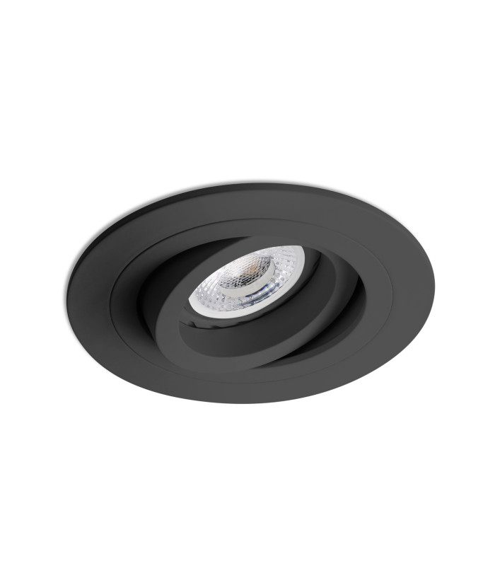 Rad Tiltable Black recessed Downlight GU10-1