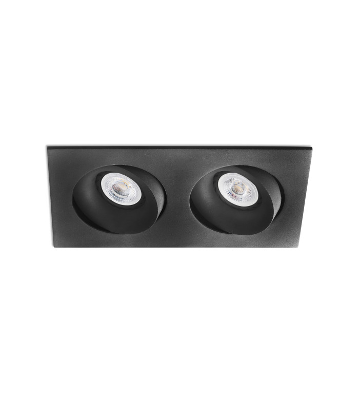 Arg Tiltable Black recessed Downlight 2x GU10-1