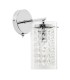 1 Light Wall Light Chrome with Clear Glass Shade Drops, E14 - 1