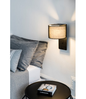 Fold Wall Light Black with Shade E27-2