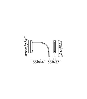 Flin LED Adjustable Reading Light Black 3W 3000K-3