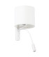 Tira Wall Lamp White E27 with Reading Light 3W 3000K-1