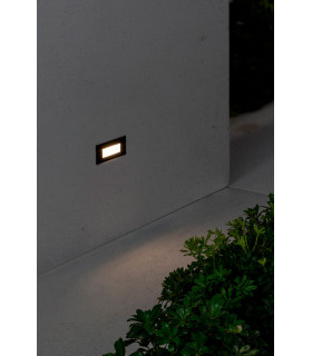 Dart Outdoor LED Recessed Wall Light Black 5W 2700K IP65-2