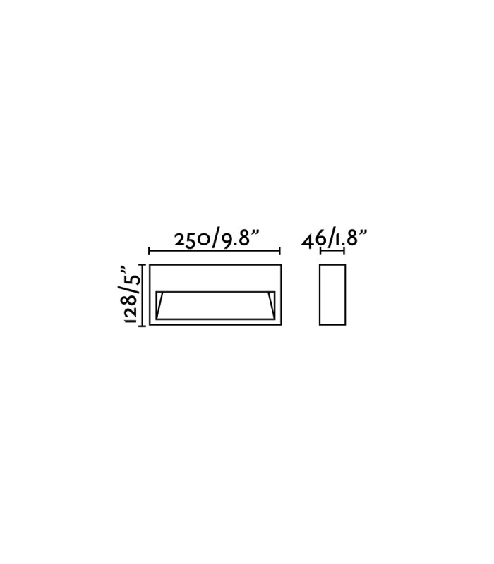Grada Outdoor Surface Mounted LED Wall Lamp Dark Grey 6W 3000K IP54-3