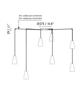 Mambo Cylindrical Pendants Beige E27-3