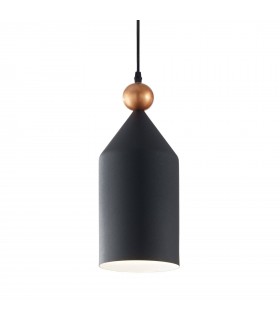 1 Light Dome Ceiling Pendant Light Black - 1