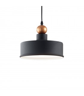 1 Light Dome Ceiling Pendant Light Black - 1