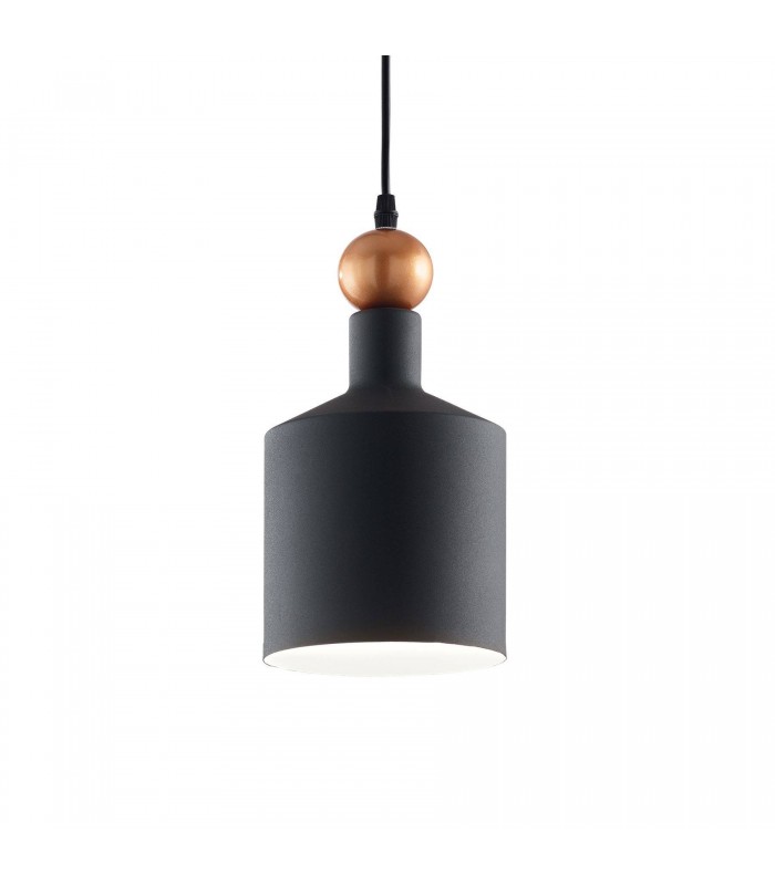 1 Light Dome Ceiling Pendant Light Black - 1