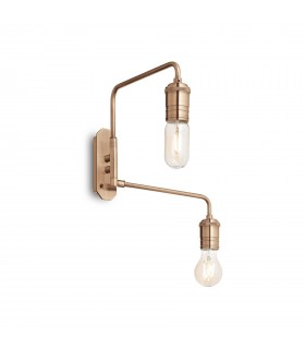 2 Light Wall Light Antique Brass - 1