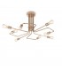 8 Light Multi Arm Ceiling Light Antique Brass - 1