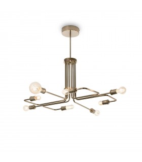 8 Light Multi Arm Ceiling Pendant Light Antique Brass - 1