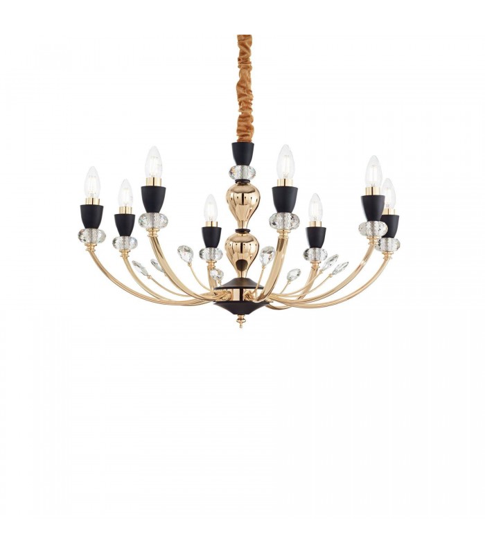 8 Light Pendant Light Black - 1