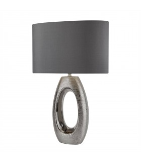 1 Light Table Lamp Chrome, Grey, E27 - 1