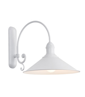 Erba Outdoor Dome Wall Lamp White Matt