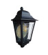 Deco Lane 1 Light Half Outdoor Wall Lantern Black IP44-1