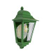 Deco Lane 1 Light Half Outdoor Wall Lantern Green IP44-1