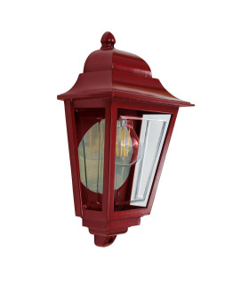 Deco Lane 1 Light Half Outdoor Wall Lantern Red IP44-1