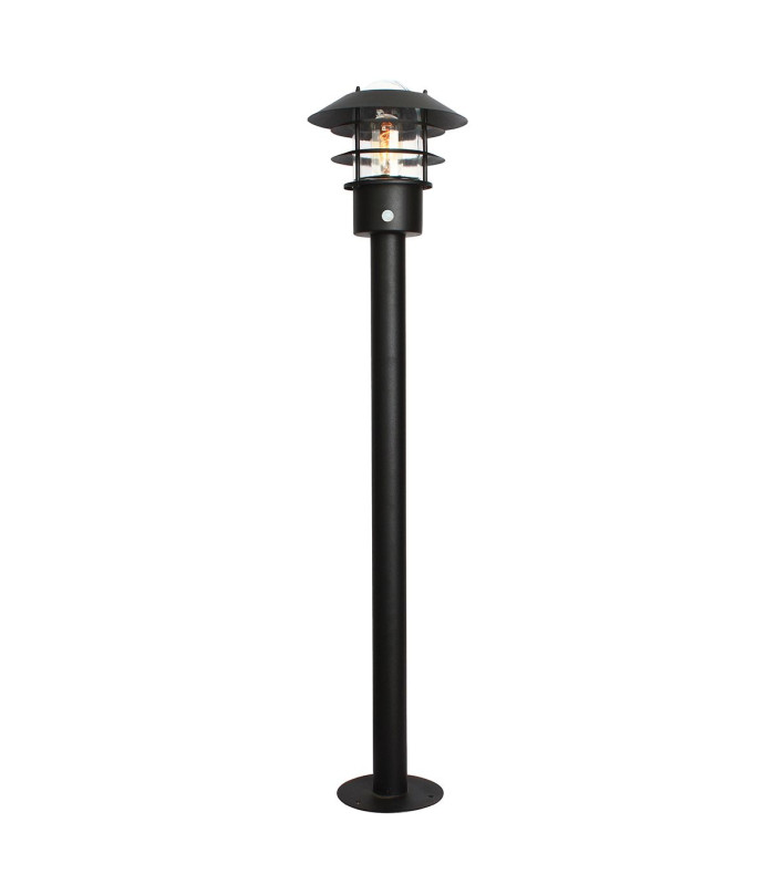 Helsingor Bollard Lantern with PIR Black IP44-1