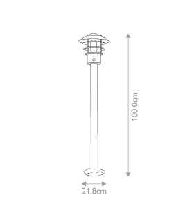 Helsingor Bollard Lantern with PIR Black IP44-2