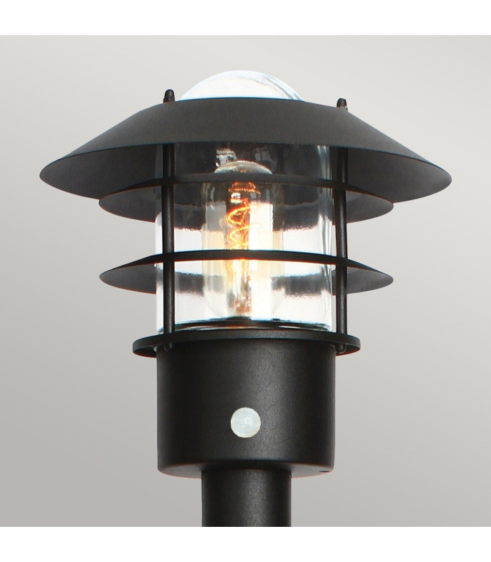 Helsingor Bollard Lantern with PIR Black IP44-3