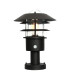 Helsingor 1 Light PIR Pedestal Lantern Black IP44-1
