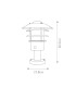 Helsingor 1 Light PIR Pedestal Lantern Black IP44-2
