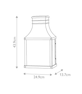 Beacon Hill 2 Light Half Outdoor Wall Lantern Museum Black IP44-2