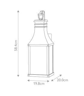 Beacon Hill 2 Light Medium Outdoor Wall Lantern Museum Black IP44-2