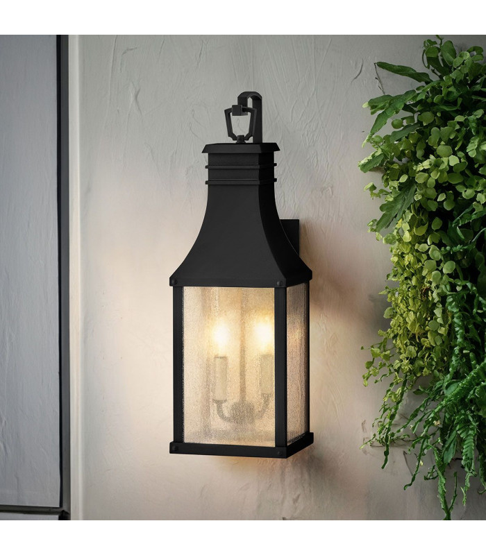 Beacon Hill 2 Light Medium Outdoor Wall Lantern Museum Black IP44-3