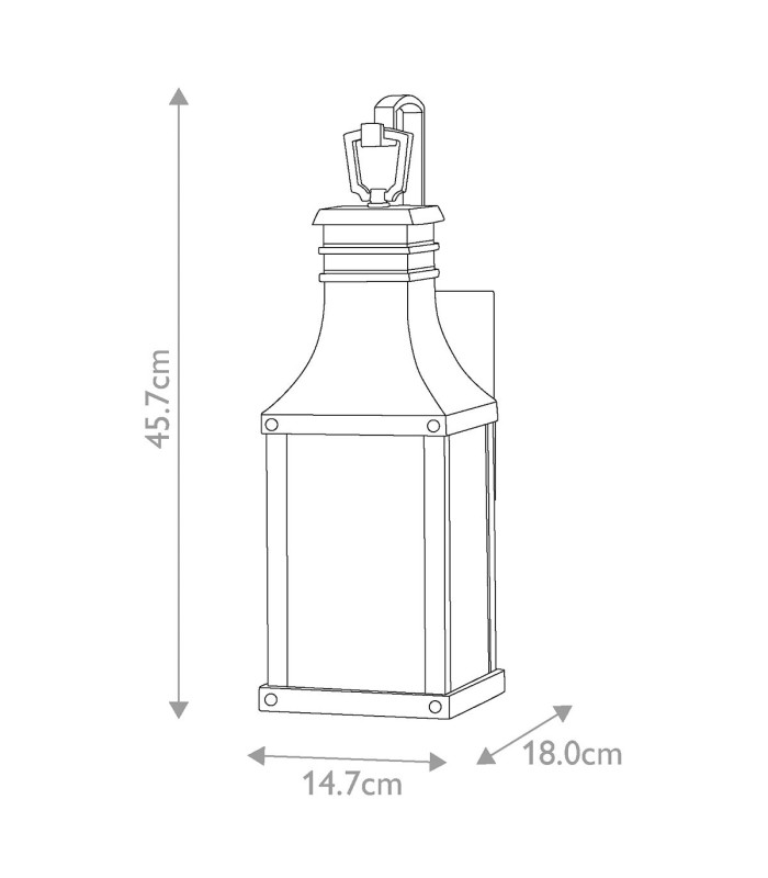 Beacon Hill 1 Light Small Outdoor Wall Lantern Museum Black IP44-2