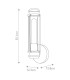 Masthead 1 Light Outdoor Wall Light Polished Chrome & Black IP44-2