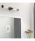 Masthead 2 Light Outdoor Wall Light Polished Chrome & Black IP44-3