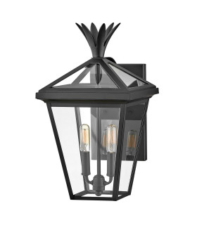 Palma 2 Light Medium Outdoor Wall Lantern Black IP44-1