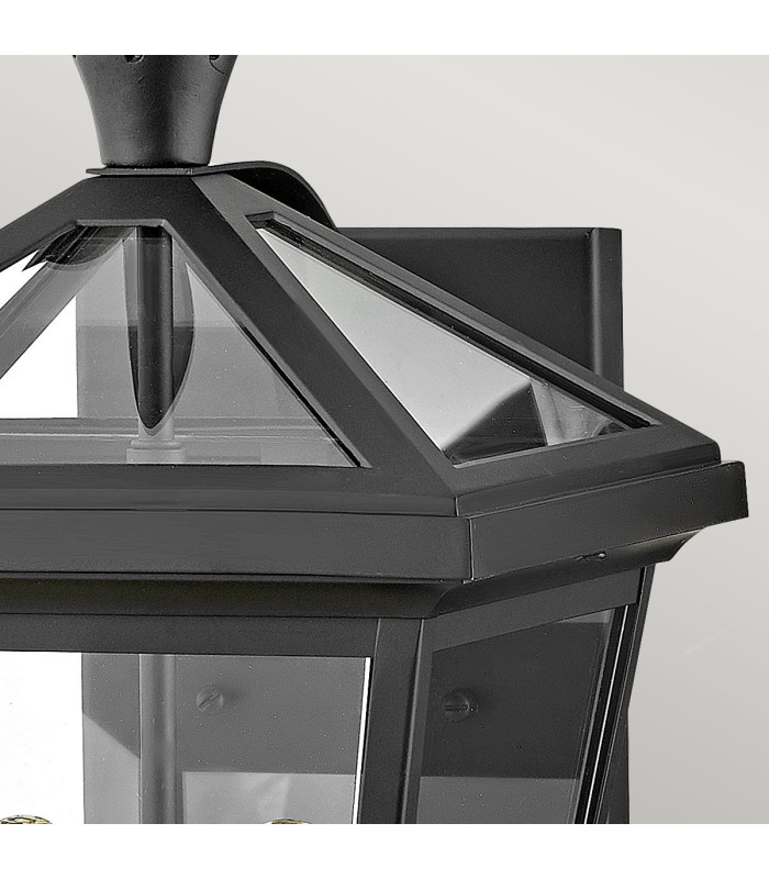 Palma 2 Light Medium Outdoor Wall Lantern Black IP44-4