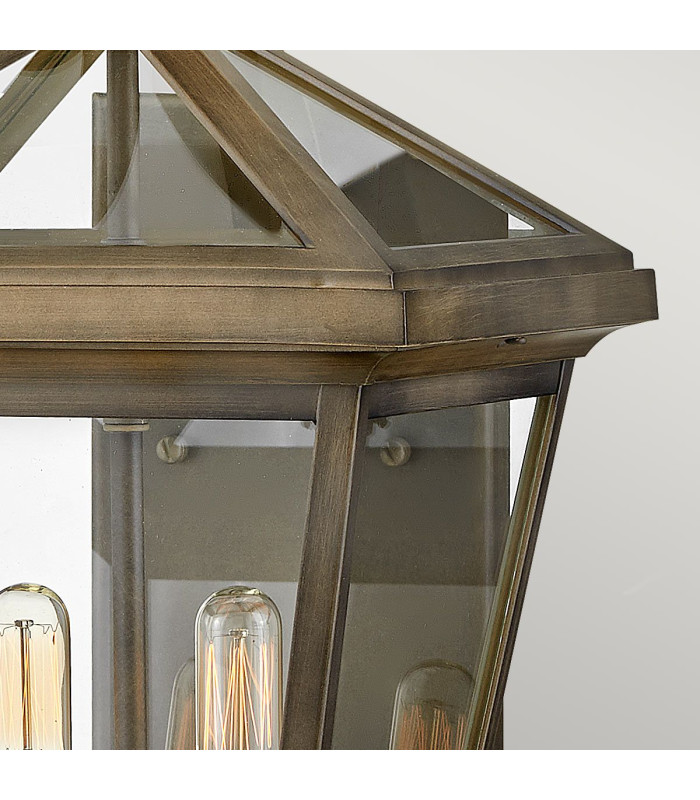 Palma 2 Light Medium Outdoor Wall Lantern Burnished Bronze IP44-4