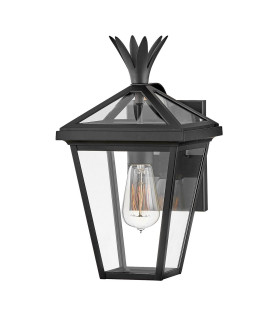 Palma 1 Light Small Outdoor Wall Lantern Black IP44-1