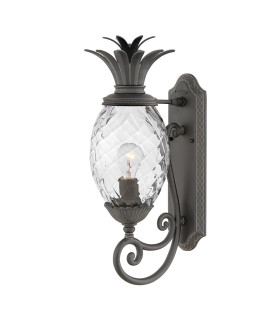 Plantation 1 Light Medium Outdoor Wall Lantern Museum Black IP44-1
