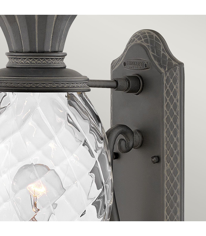 Plantation 1 Light Medium Outdoor Wall Lantern Museum Black IP44-4