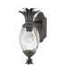 Plantation 1 Light Small Outdoor Wall Lantern Museum Black IP44-1