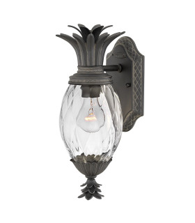 Plantation 1 Light Small Outdoor Wall Lantern Museum Black IP44-1
