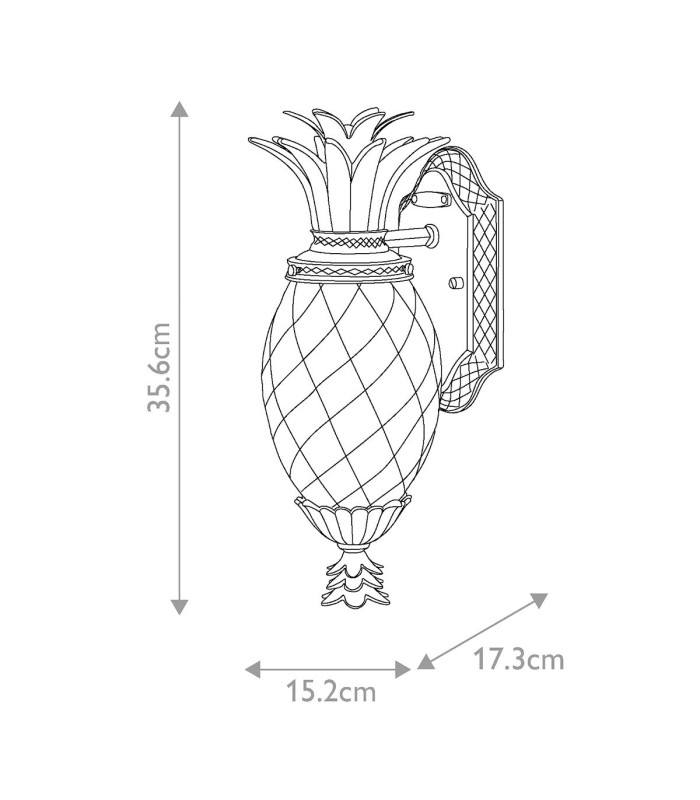 Plantation 1 Light Small Outdoor Wall Lantern Museum Black IP44-2