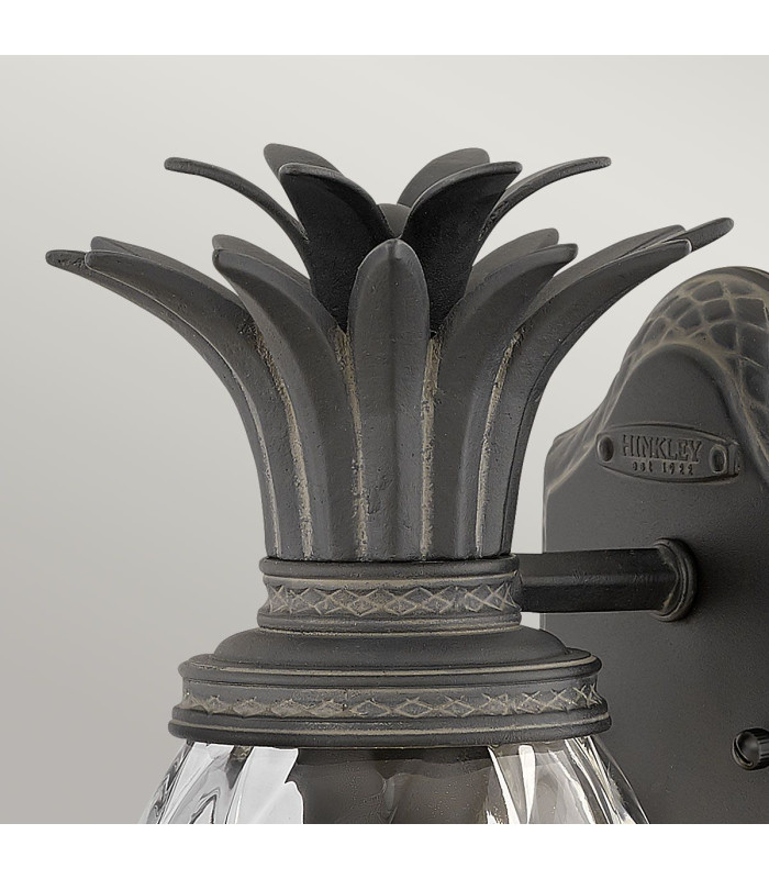 Plantation 1 Light Small Outdoor Wall Lantern Museum Black IP44-3