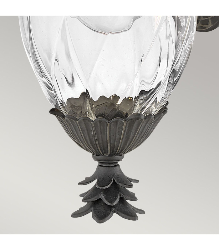 Plantation 1 Light Small Outdoor Wall Lantern Museum Black IP44-4
