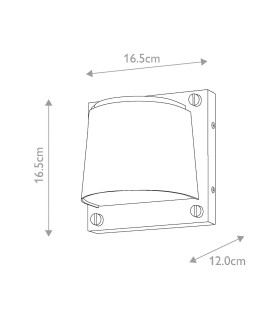 Scout 1 Light Small Outdoor Wall Light Black IP44-2