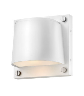 Scout 1 Light Small Outdoor Wall Light Satin White IP44-1