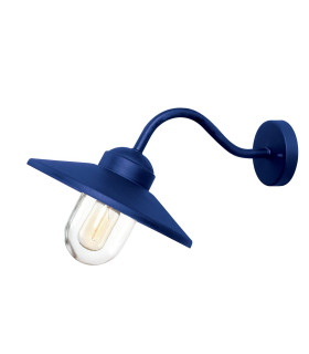 Klampenborg 1 Light Outdoor Wall Lantern Navy Blue IP44-1
