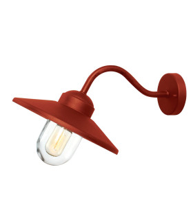 Klampenborg 1 Light Outdoor Wall Lantern Oxide Red IP44-1