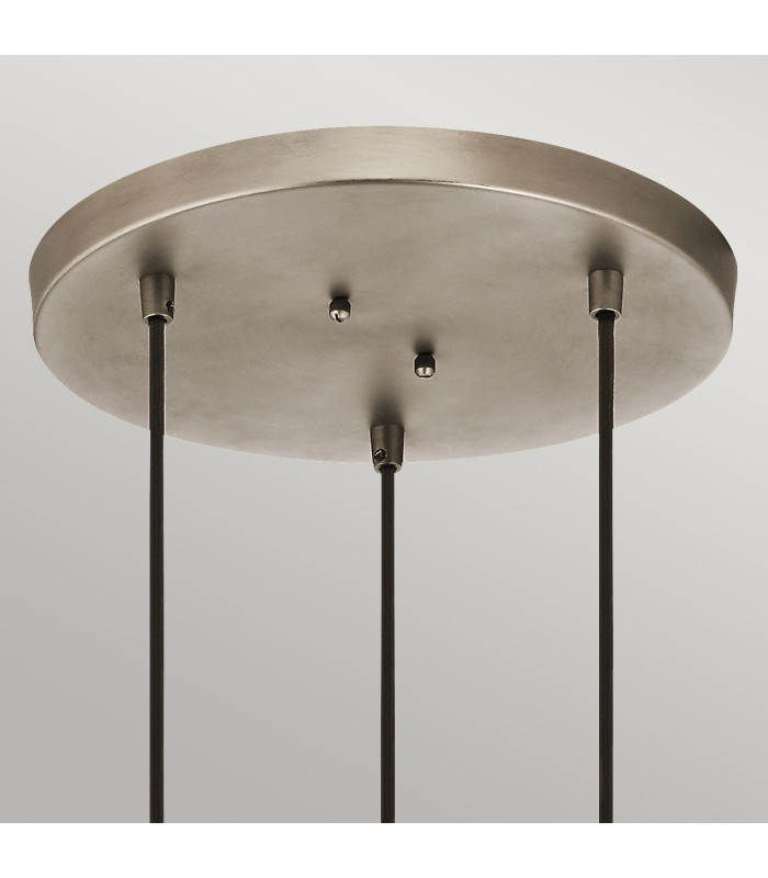 Asher 3 Light Pendant Circle Antique Pewter-3