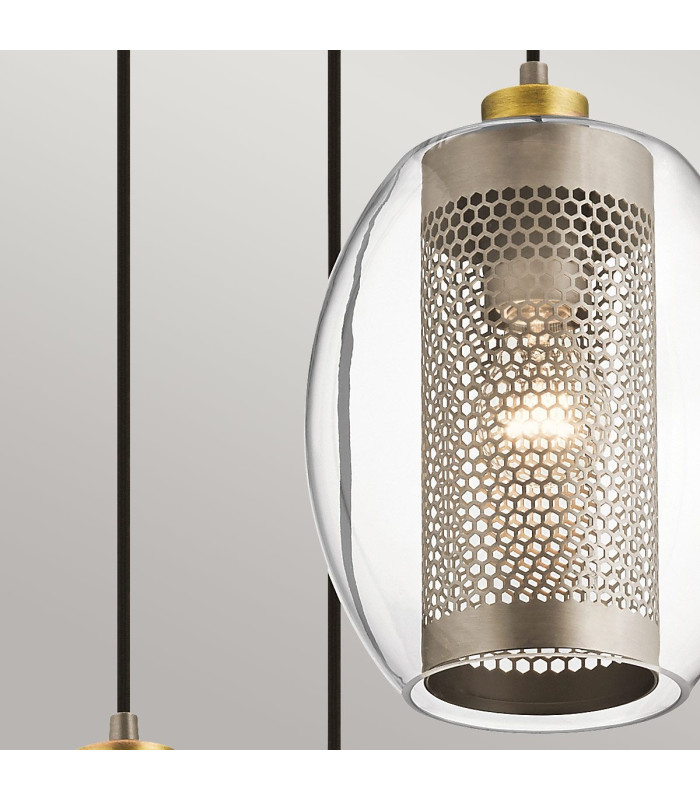 Asher 3 Light Pendant Circle Antique Pewter-4